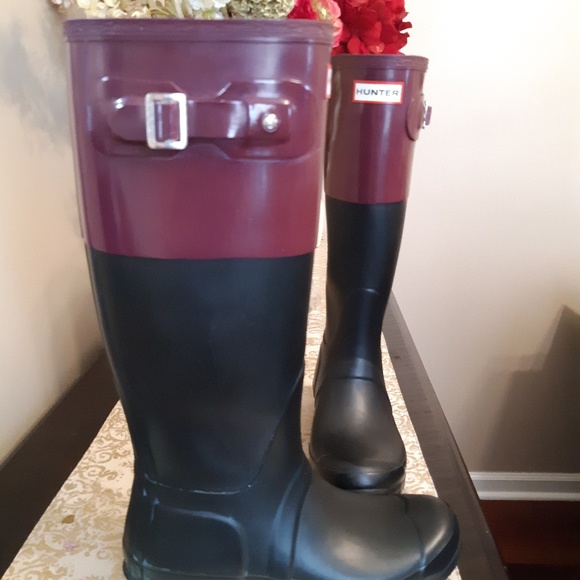 two tone hunter boots